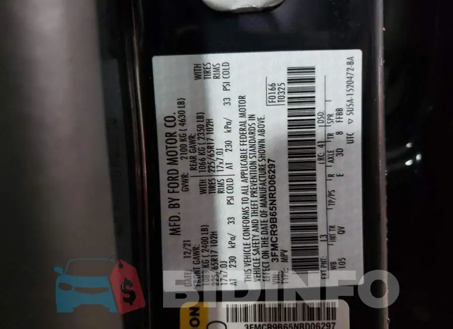 3FMCR9B65NRD06297 Photo# 12