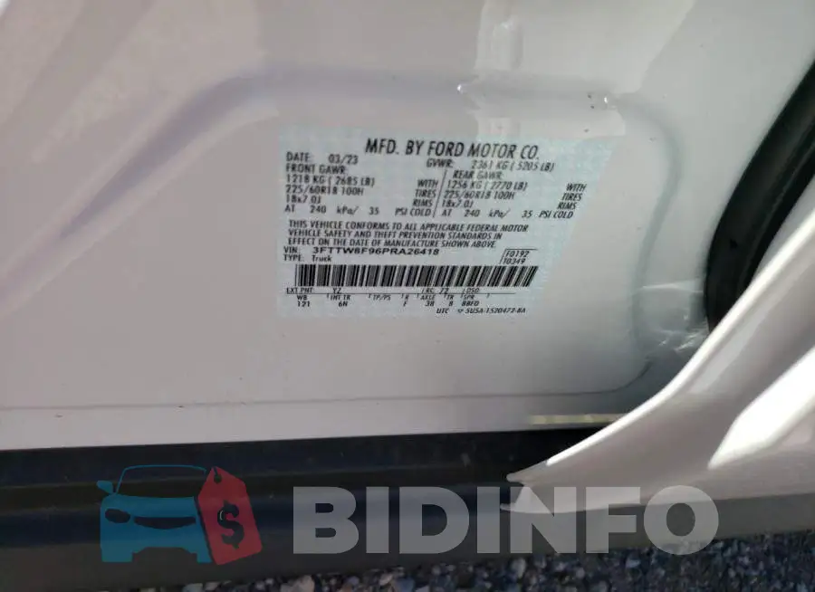 3FTTW8F96PRA26418 Photo# 12