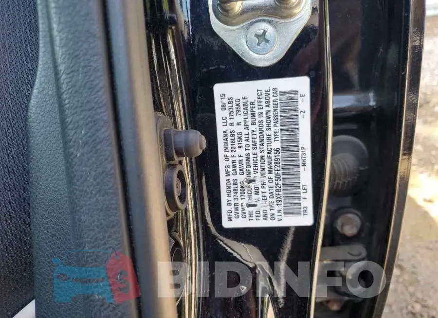 19XFB2F50FE289156 Photo# 12