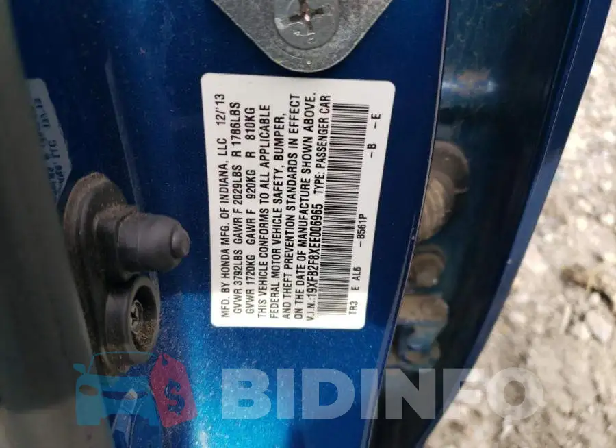 19XFB2F8XEE006965 Photo# 12