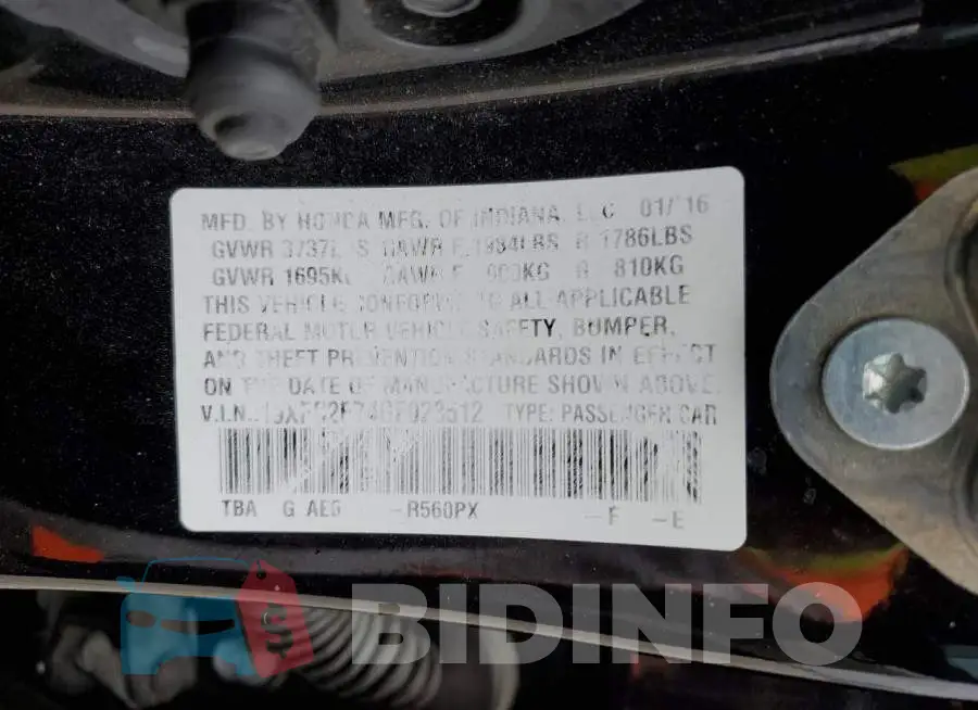 19XFC2F74GE023512 Photo# 13