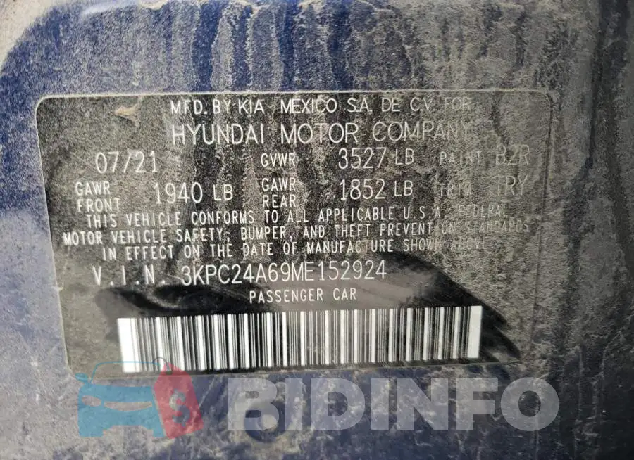 3KPC24A69ME152924 Photo# 13