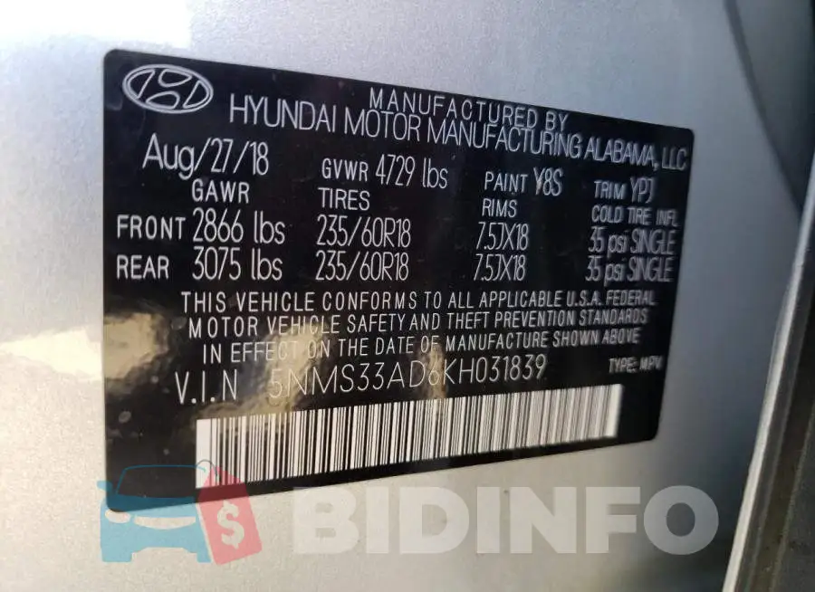 5NMS33AD6KH031839 Photo# 13