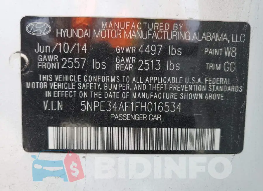 5NPE34AF1FH016534 Photo# 12