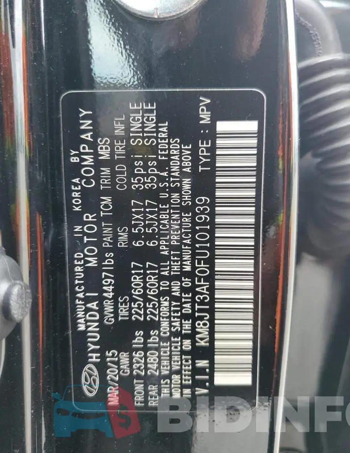 KM8JT3AF0FU101939 Photo# 13