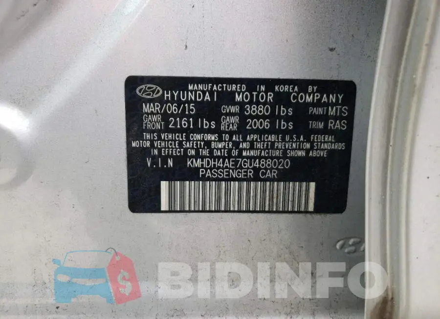 KMHDH4AE7GU488020 Photo# 10