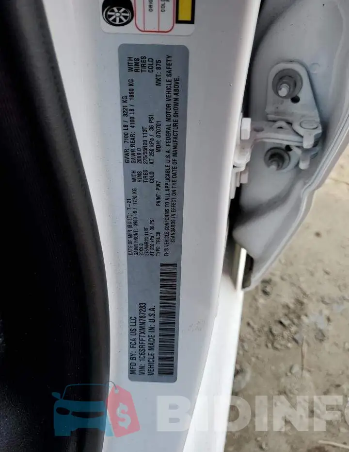 1C6SRFFTXMN787283 Photo# 12