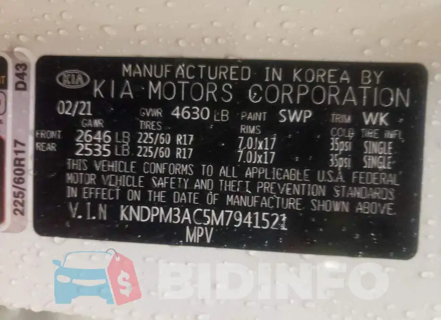 KNDPM3AC5M7941521 Photo# 13