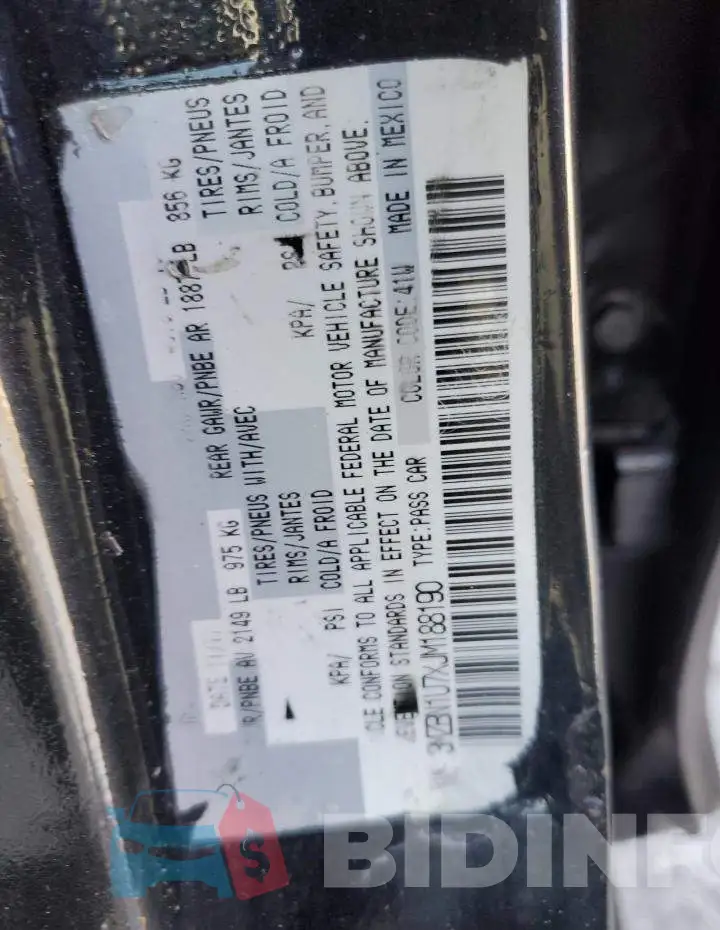 3MZBN1U7XJM188190 Photo# 12