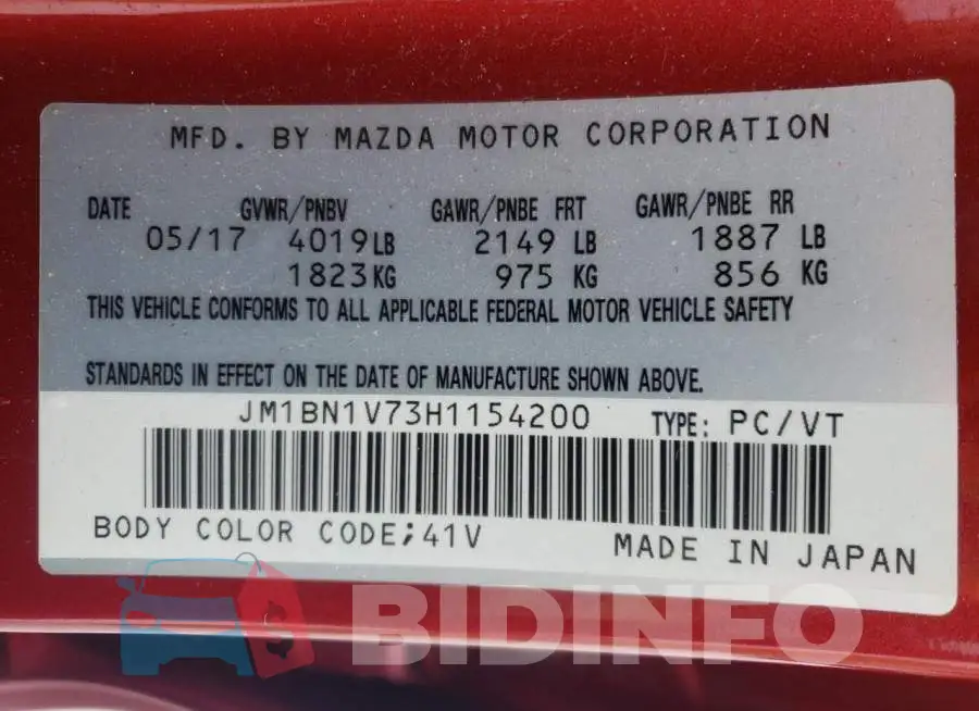JM1BN1V73H1154200 Photo# 13