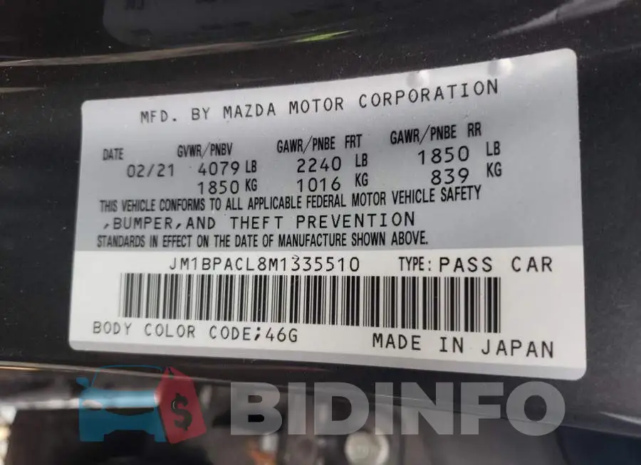 JM1BPACL8M1335510 Photo# 12