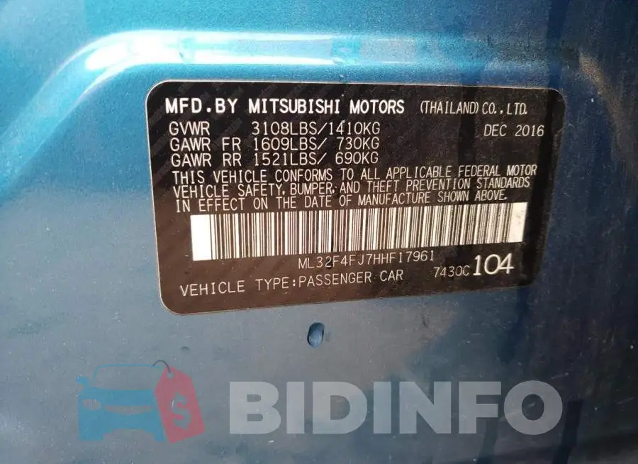 ML32F4FJ7HHF17961 Photo# 12