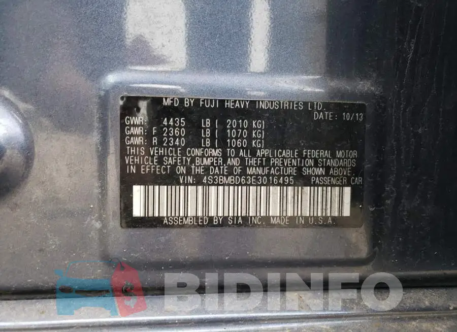 4S3BMBD63E3016495 Photo# 13