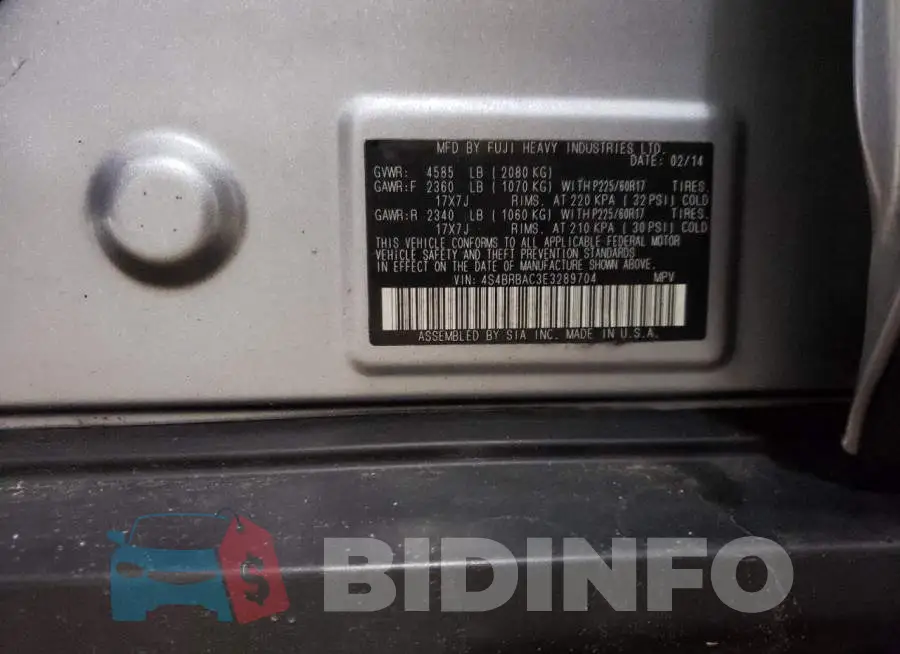 4S4BRBAC3E3289704 Photo# 13