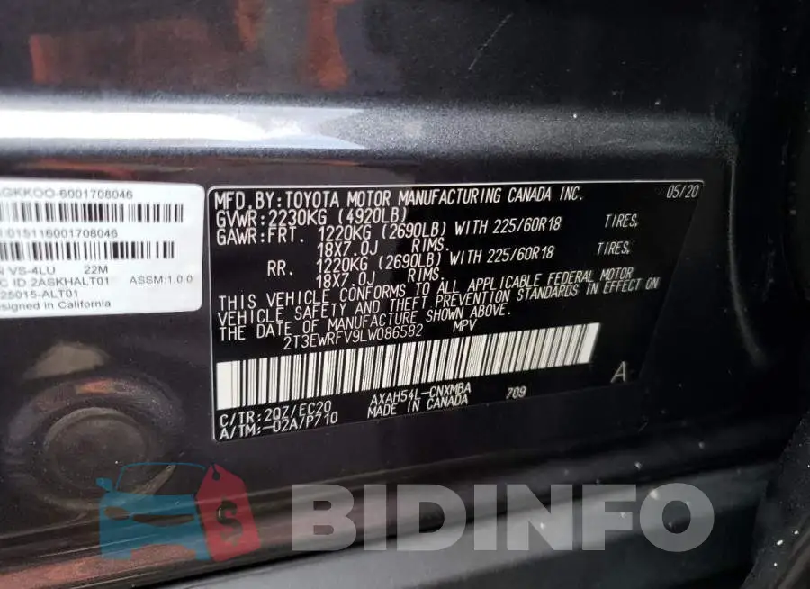 2T3EWRFV9LW086582 Photo# 13