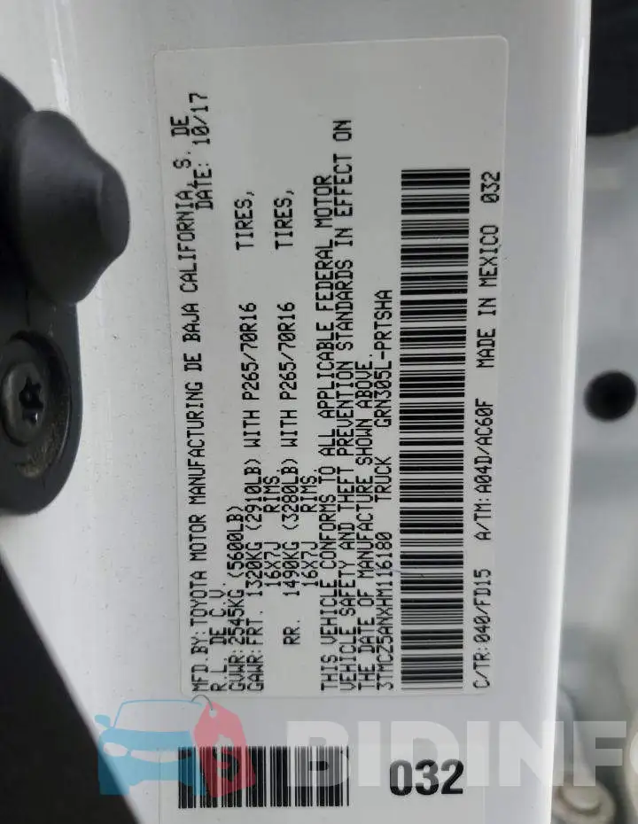 3TMCZ5ANXHM116180 Photo# 12