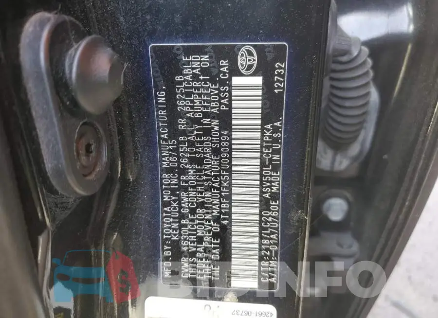 4T1BF1FK5FU090894 Photo# 13