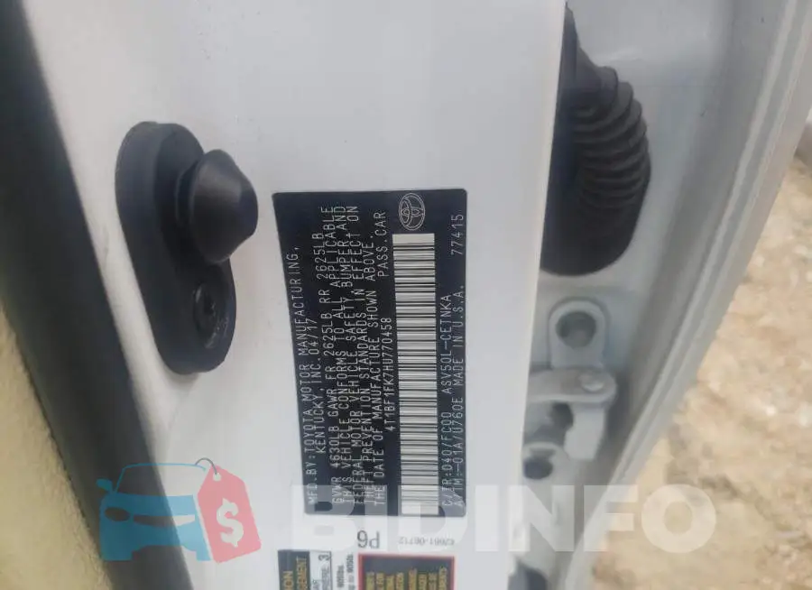 4T1BF1FK7HU770458 Photo# 10