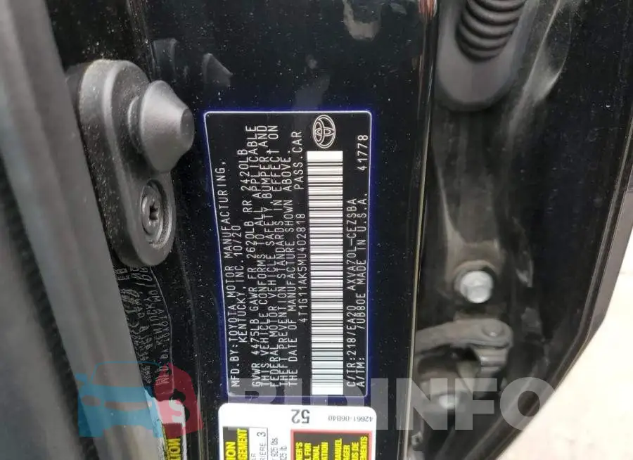 4T1G11AK5MU402818 Photo# 12