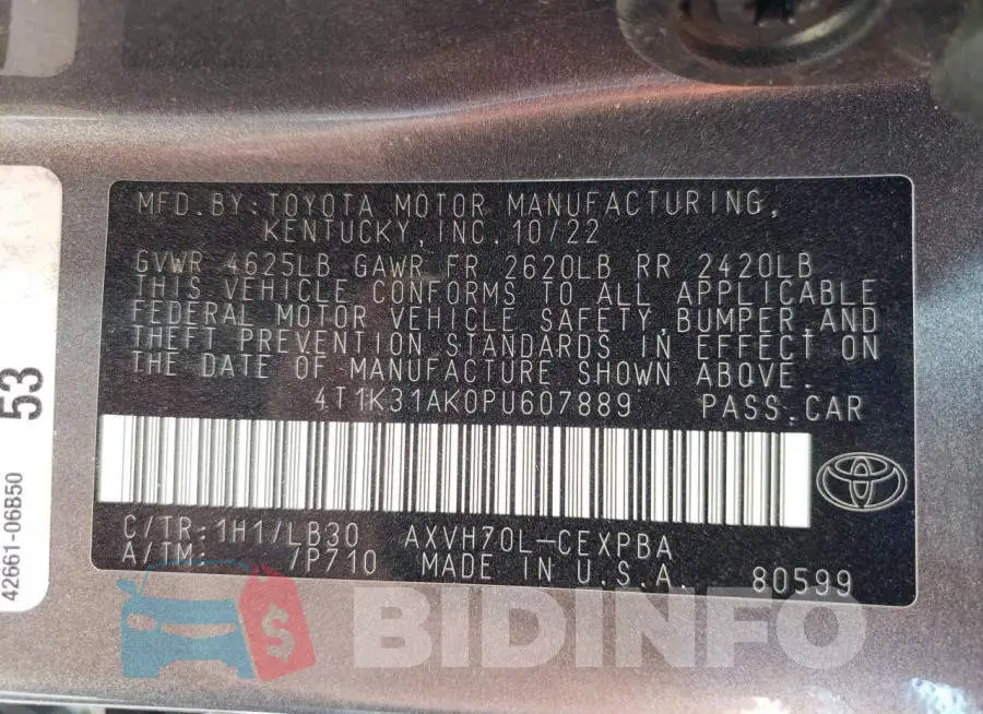 4T1K31AK0PU607889 Photo# 12