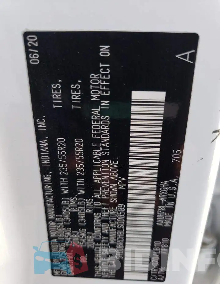 5TDDBRCH8LS008589 Photo# 13