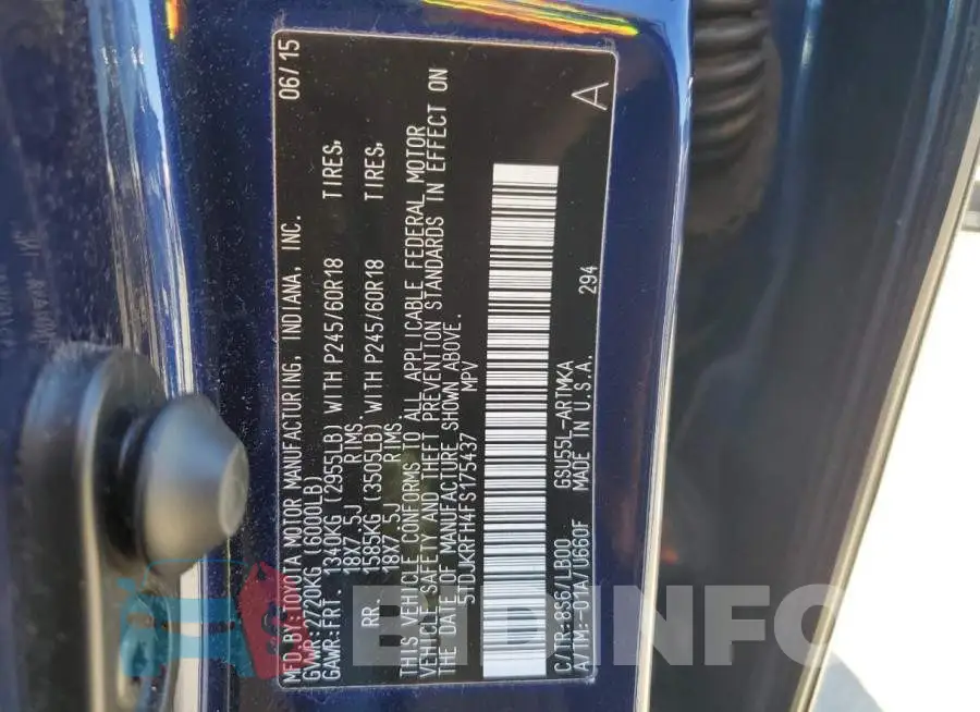 5TDJKRFH4FS175437 Photo# 13