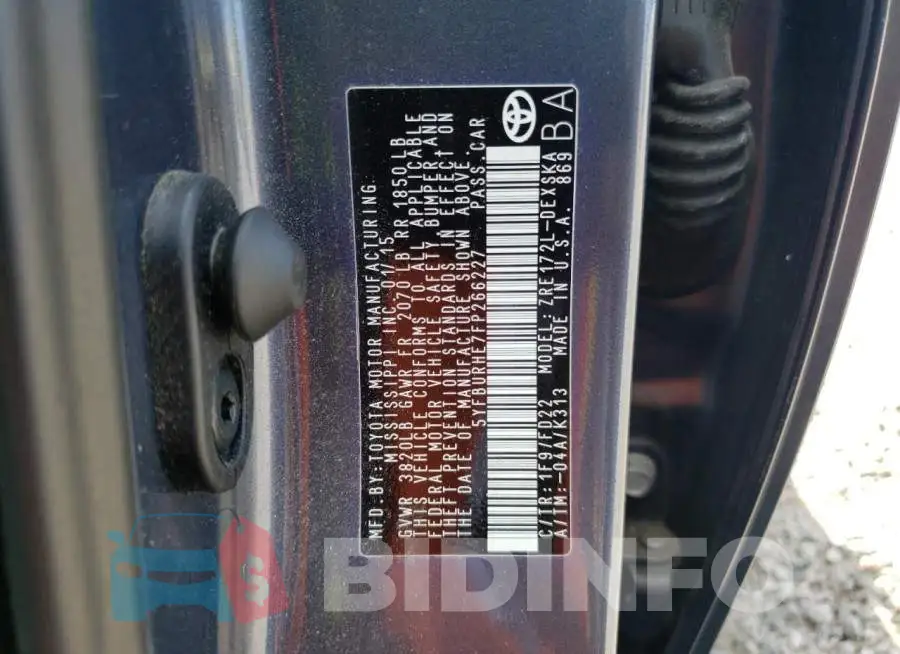 5YFBURHE7FP266227 Photo# 13
