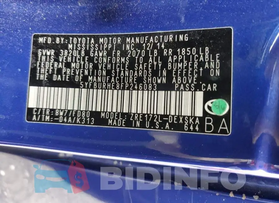 5YFBURHE8FP246083 Photo# 12