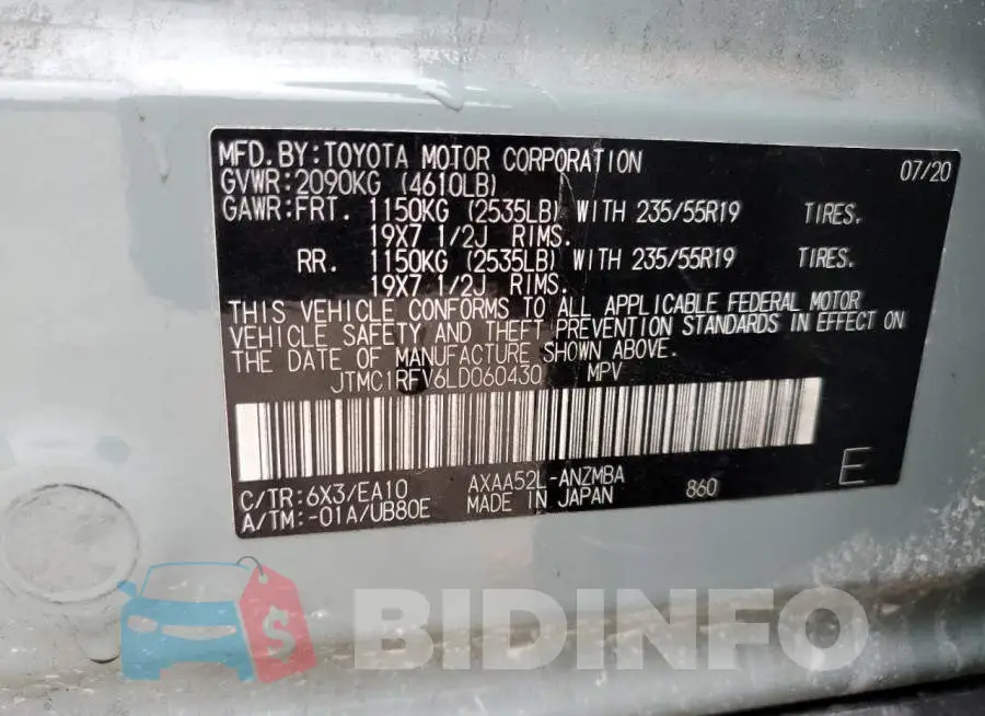 JTMC1RFV6LD060430 Photo# 13
