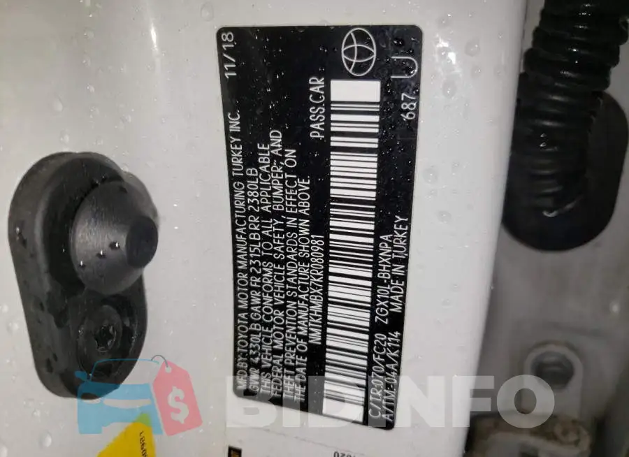 NMTKHMBX7KR080981 Photo# 12