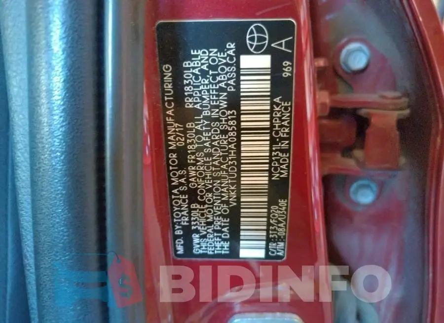 VNKKTUD31HA085813 Photo# 12