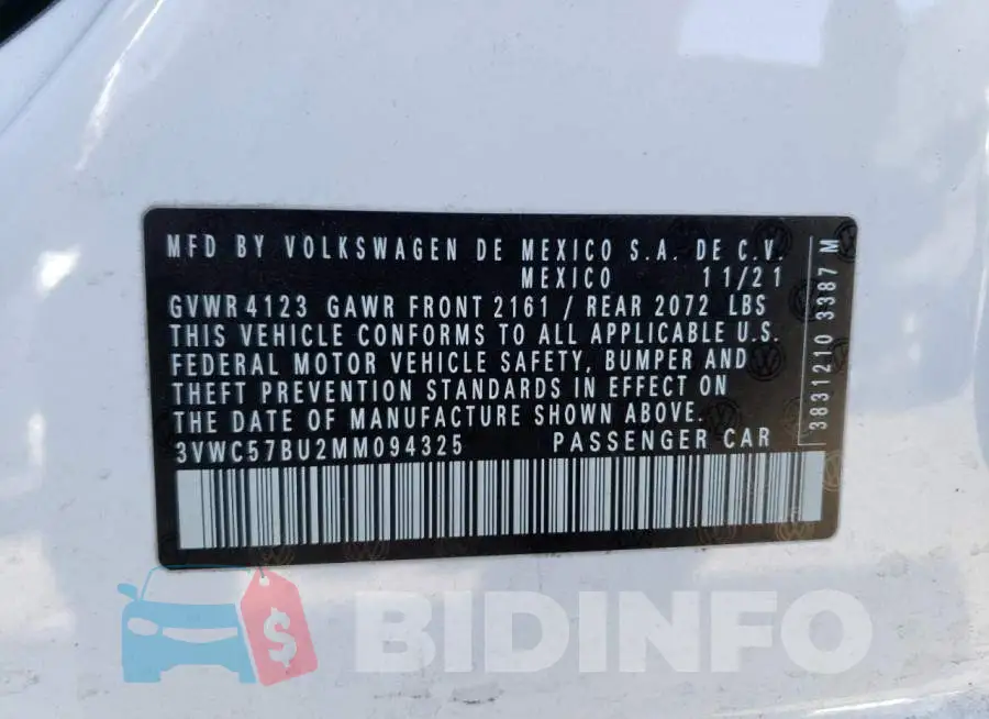 3VWC57BU2MM094325 Photo# 13