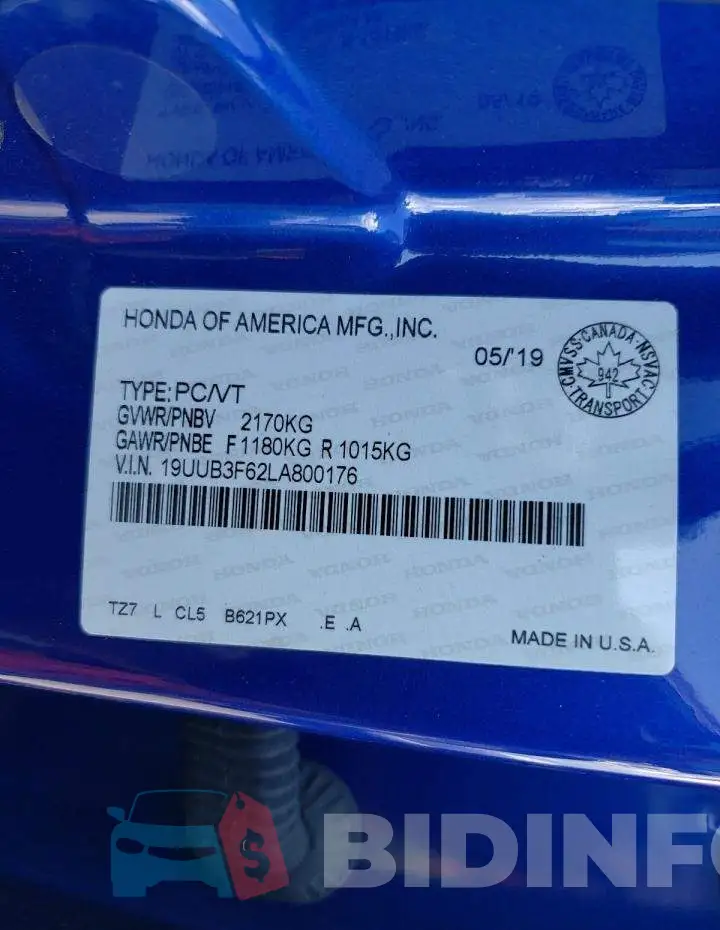 19UUB3F62LA800176 Photo# 12