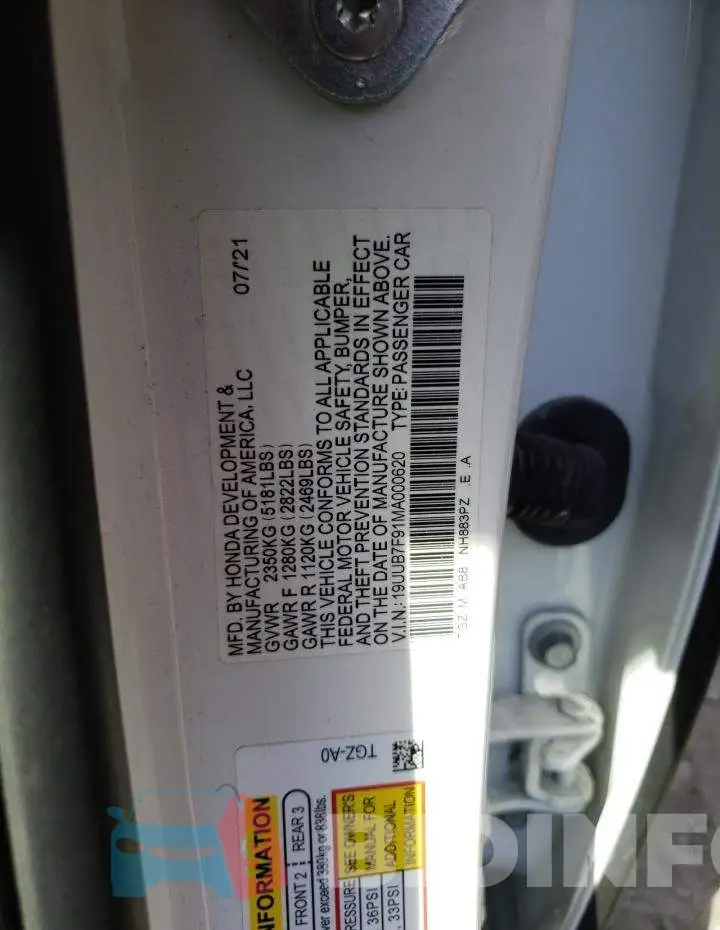 19UUB7F91MA000620 Photo# 12