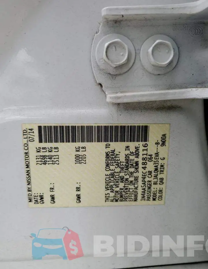 1N4AA5AP4EC488116 Photo# 12