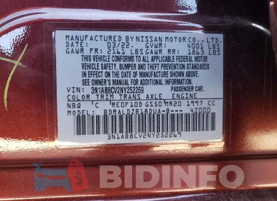 3N1AB8CV2NY252269 Photo# 12
