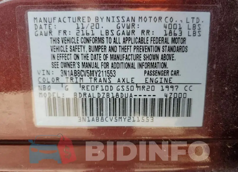 3N1AB8CV5MY211553 Photo# 13