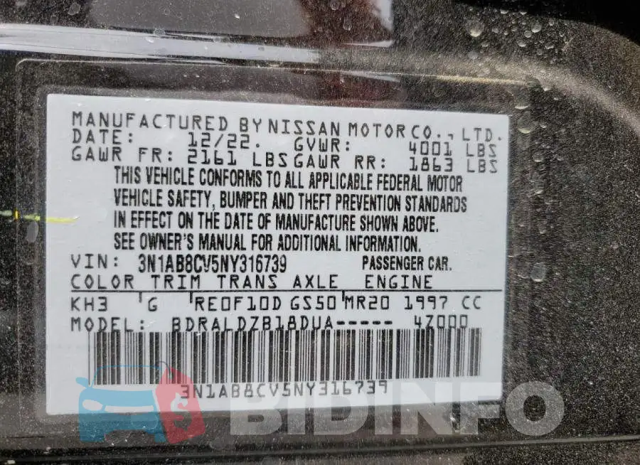 3N1AB8CV5NY316739 Photo# 13