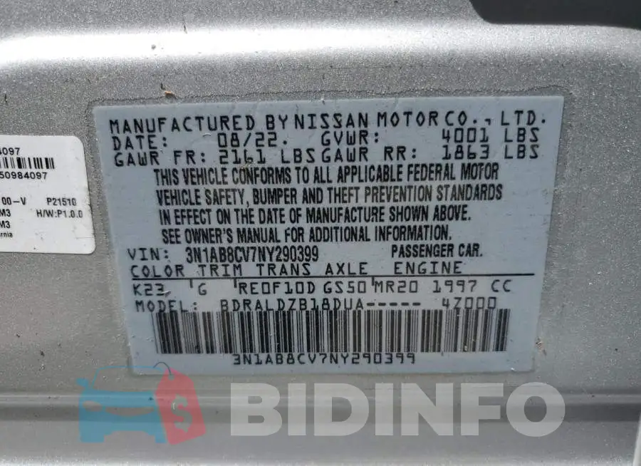 3N1AB8CV7NY290399 Photo# 12