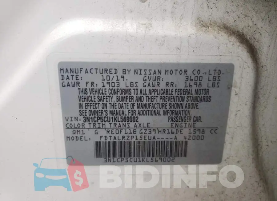 3N1CP5CU1KL569002 Photo# 10