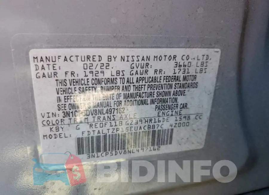3N1CP5DV8NL497162 Photo# 12