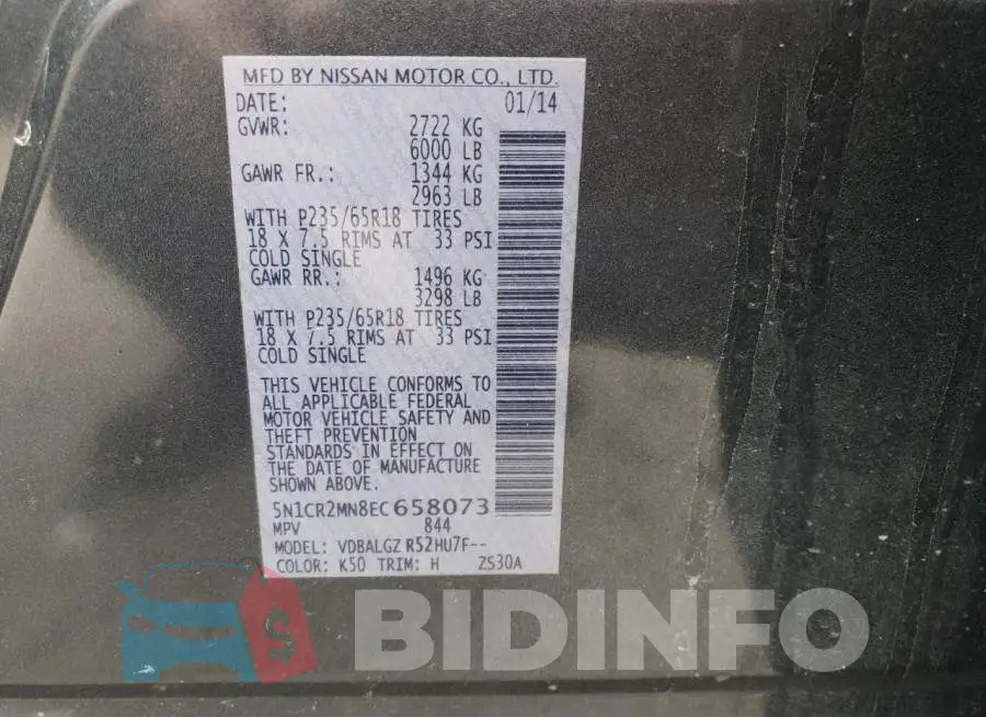 5N1CR2MN8EC658073 Photo# 12