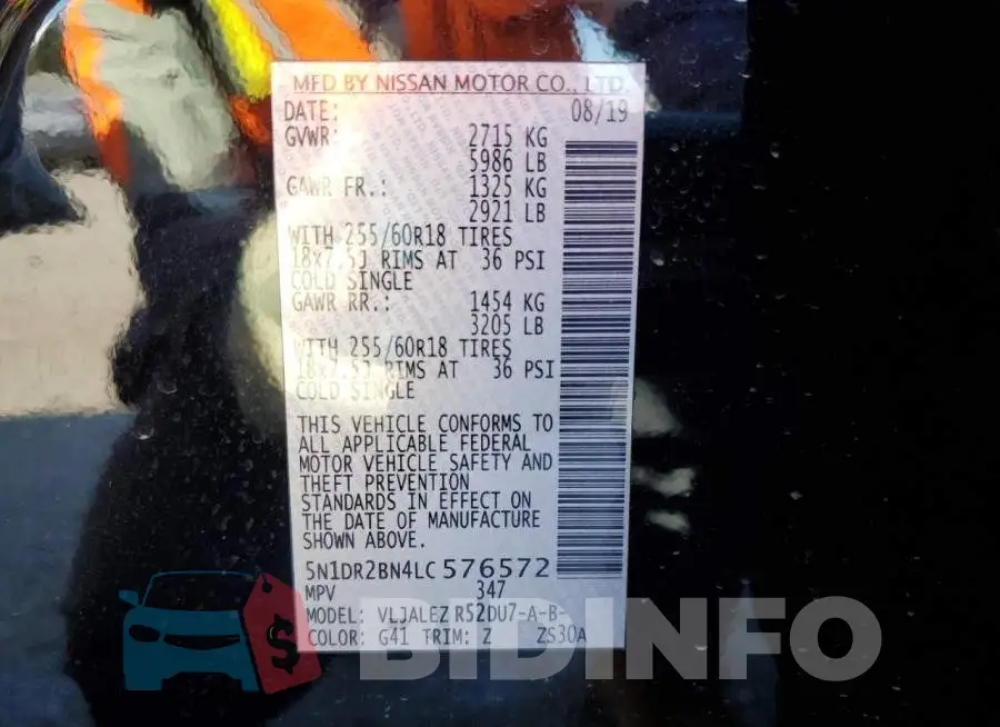 5N1DR2BN4LC576572 Photo# 12