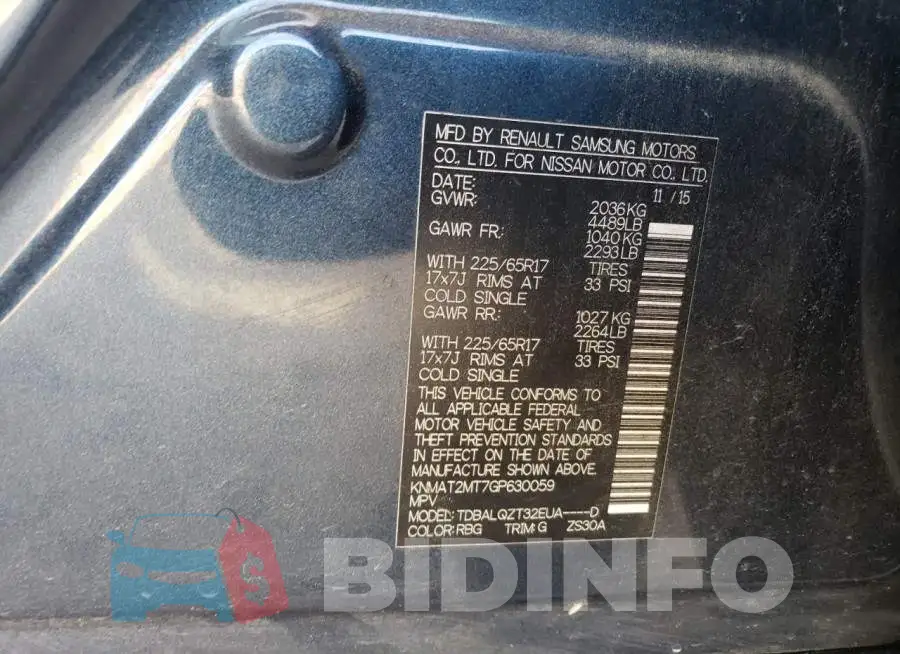 KNMAT2MT7GP630059 Photo# 13
