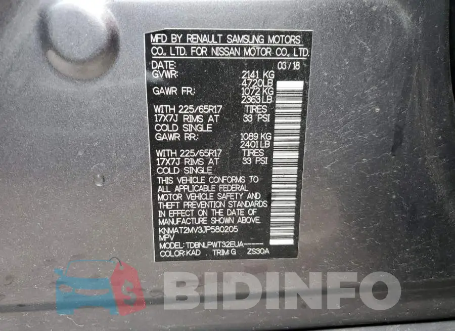 KNMAT2MV3JP580205 Photo# 13