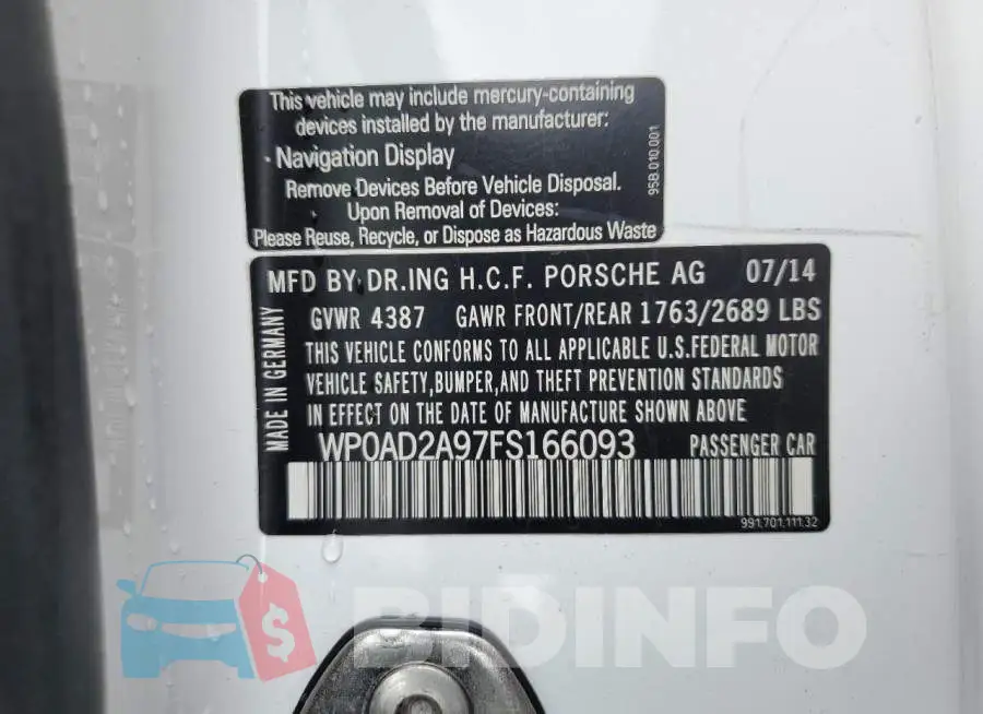 WP0AD2A97FS166093 Photo# 13