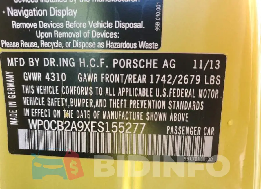 WP0CB2A9XES155277 Photo# 12