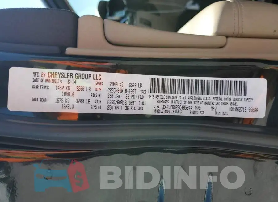 1C4RJFBG2EC485944 Photo# 13