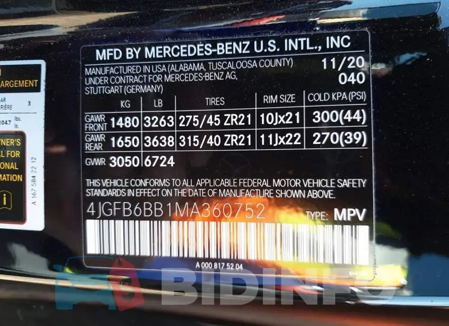4JGFB6BB1MA360752 Photo# 13