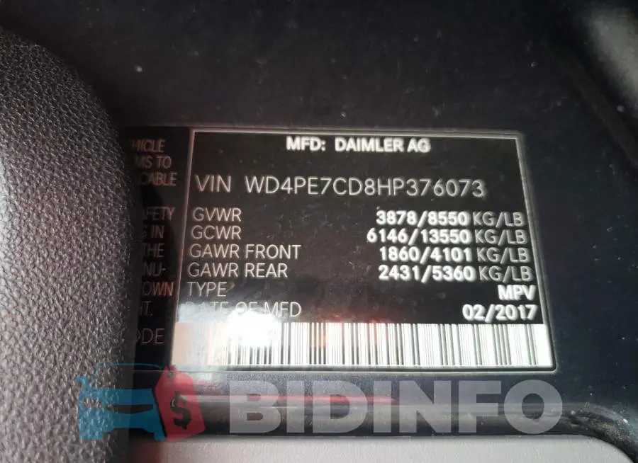 WD4PE7CD8HP376073 Photo# 13